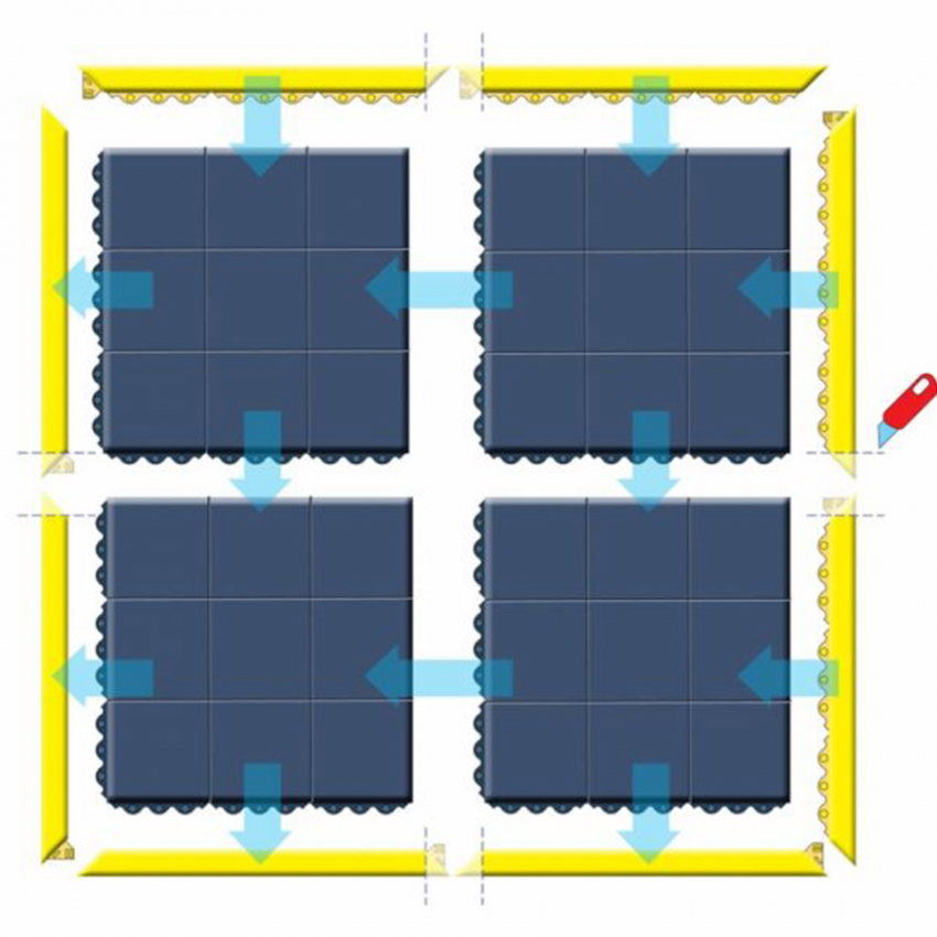 Anti-fatigue mat Dalles antifatigue - 96 - 556 CUSHION EASE