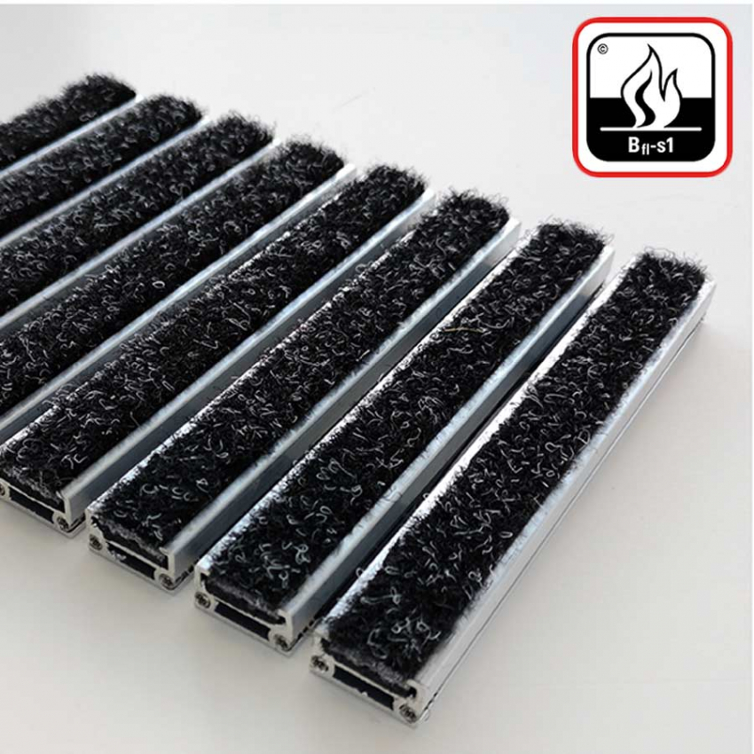 Aluminum matting Aluminum velvet matting for heavy traffic - 0 - plate-17-velluto